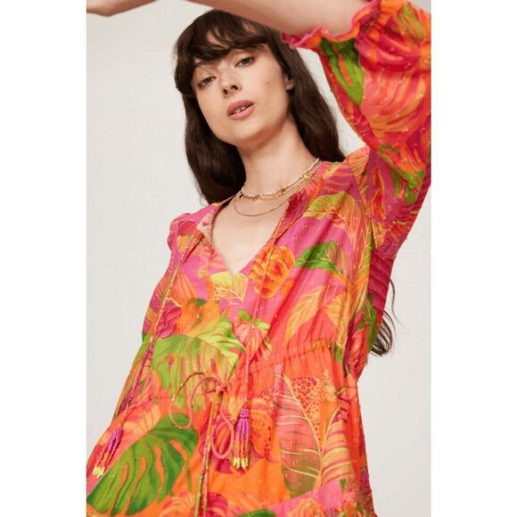 Farm Rio Ombre Forest Mini Dress S Small NEW - Picture 6 of 7